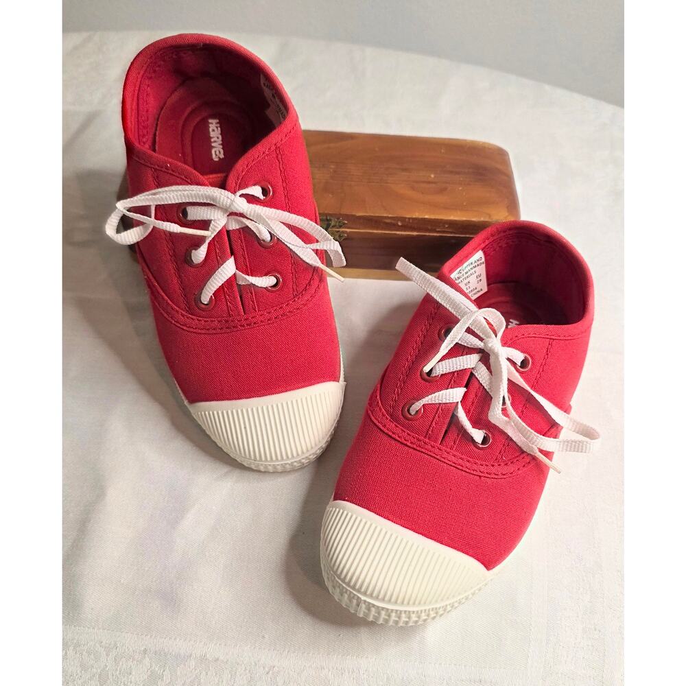 Harvest Land Toddler Sneakers Red Canvas White Soles US 12